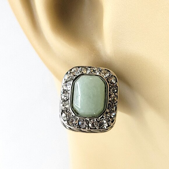 Mini Jade Green Earrings - Picture 2 of 14